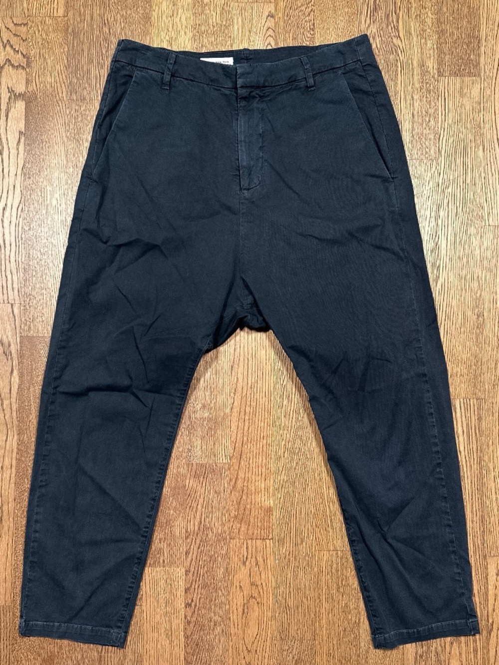 Nili Lotan 111/88 80NL Drop Crotch Navy Blue Chino Trousers Pants Womens 4